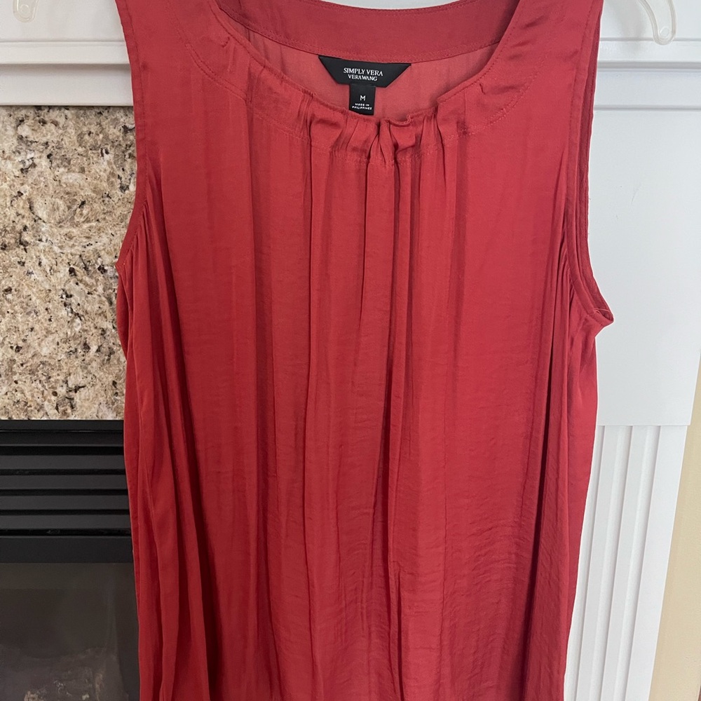 Simply Vera Vera Wang Sleeveless Red Blouse